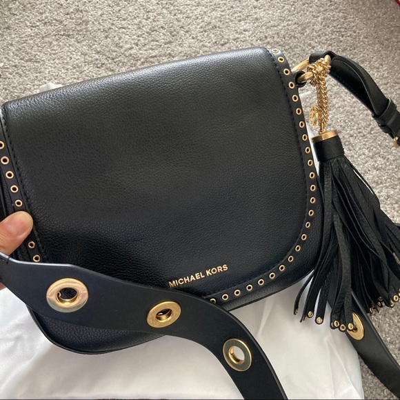 Michael Kors MK Brooklyn saddle bag medium size crossbody bag NWT - Picture 12 of 15